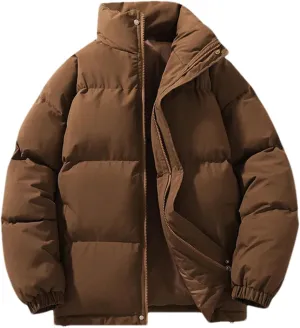 SaoBiiu Men's Parkas Jacket Cotton Padded Coat Men Hooded Oversize Winter Coat