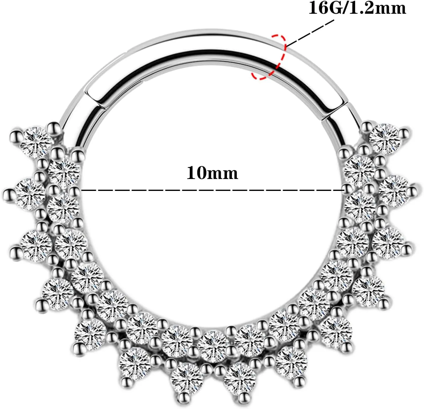 Septum Ring 16G Septum Nose Ring 316L Stainless Steel Septum Piercing Daith Piercing Jewelry Conch Helix Earring Cartilage Earring for Women Men