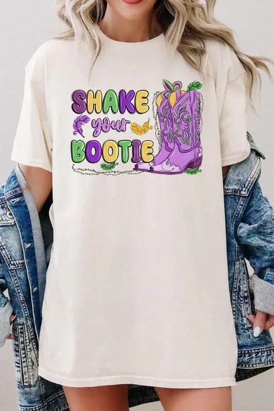 Shake Your Bootie Mardi Gras Plus Heavyweight Tee