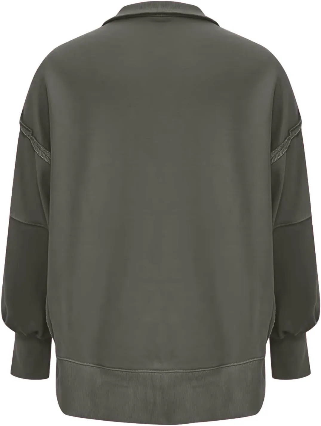 Shirts for Women Casual Long Sleeve Loose Classic Fit Sweatshirts V Neck Button Down Pullover Top Womens Fashion