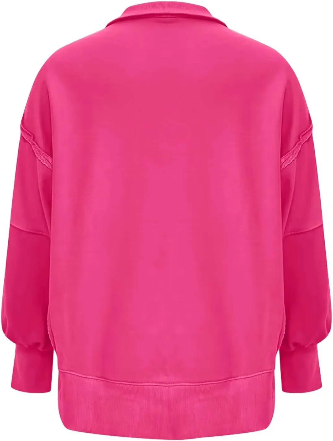 Shirts for Women Casual Long Sleeve Loose Classic Fit Sweatshirts V Neck Button Down Pullover Top Womens Fashion