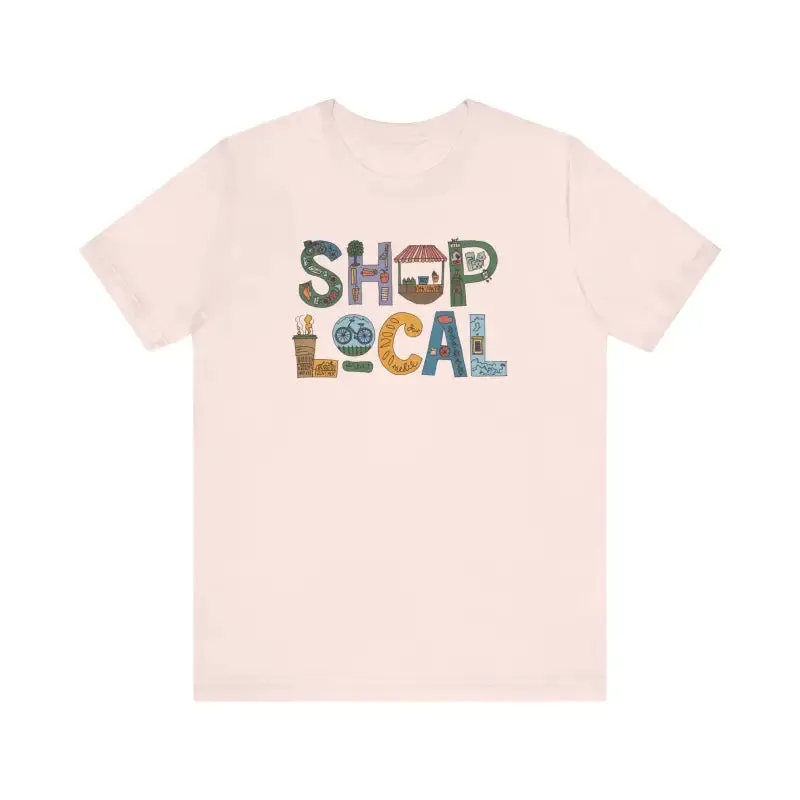 Shop Local Short Sleeve Tee Effortless Style Crew Neck