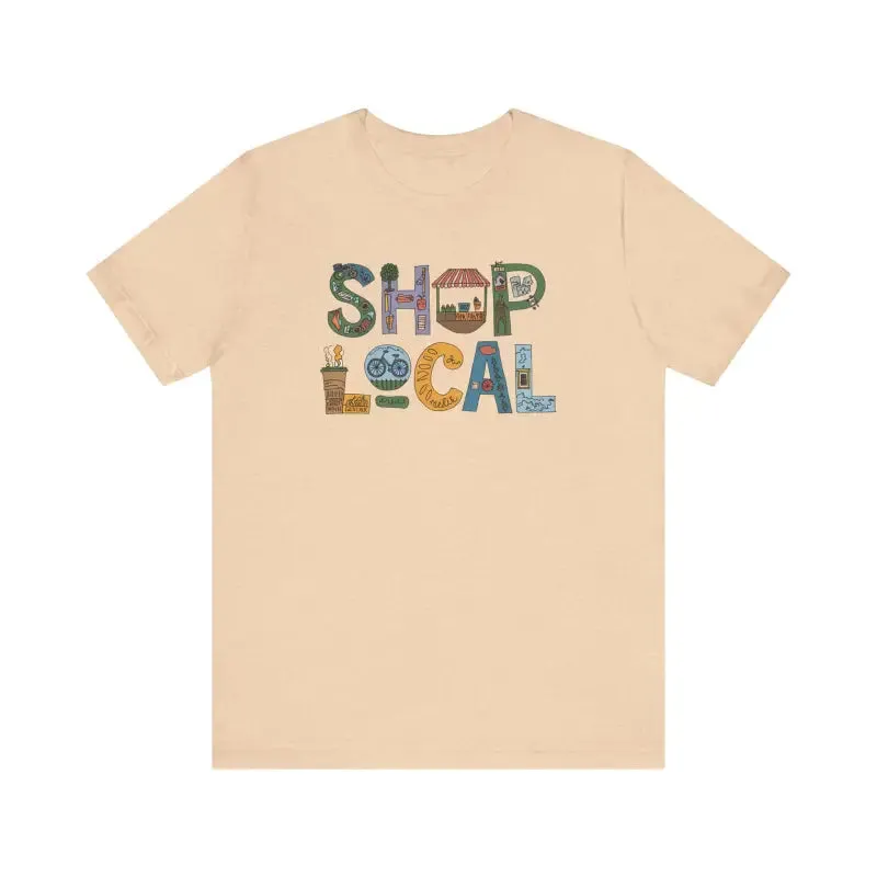 Shop Local Short Sleeve Tee Effortless Style Crew Neck