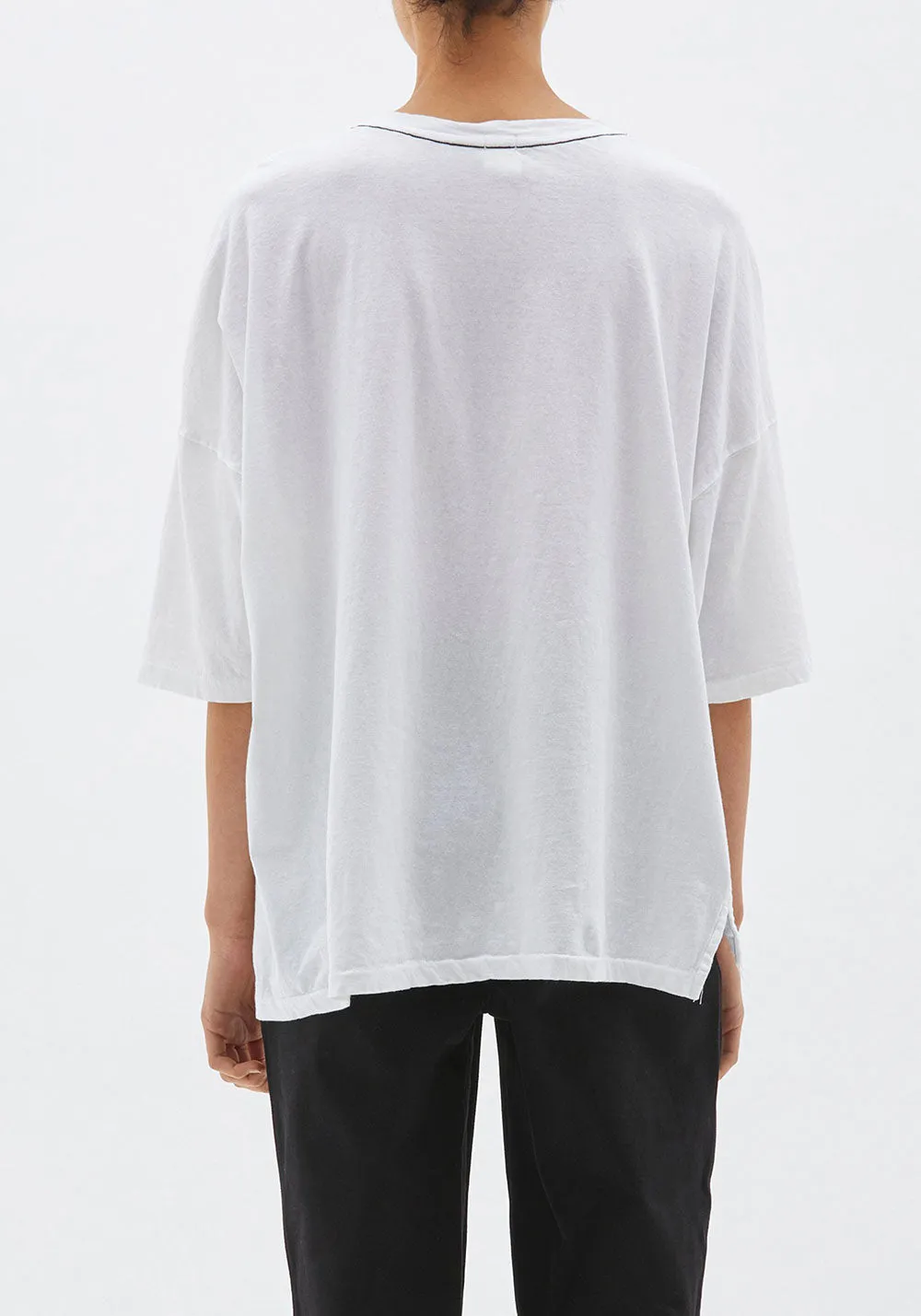 Slouch Side Step Short Sleeve T-Shirt White