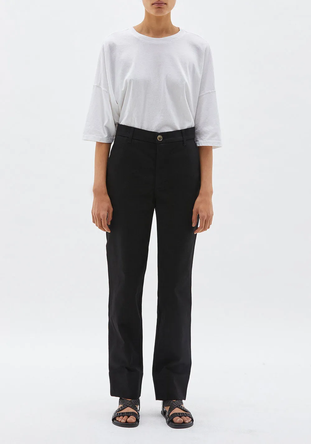 Slouch Side Step Short Sleeve T-Shirt White
