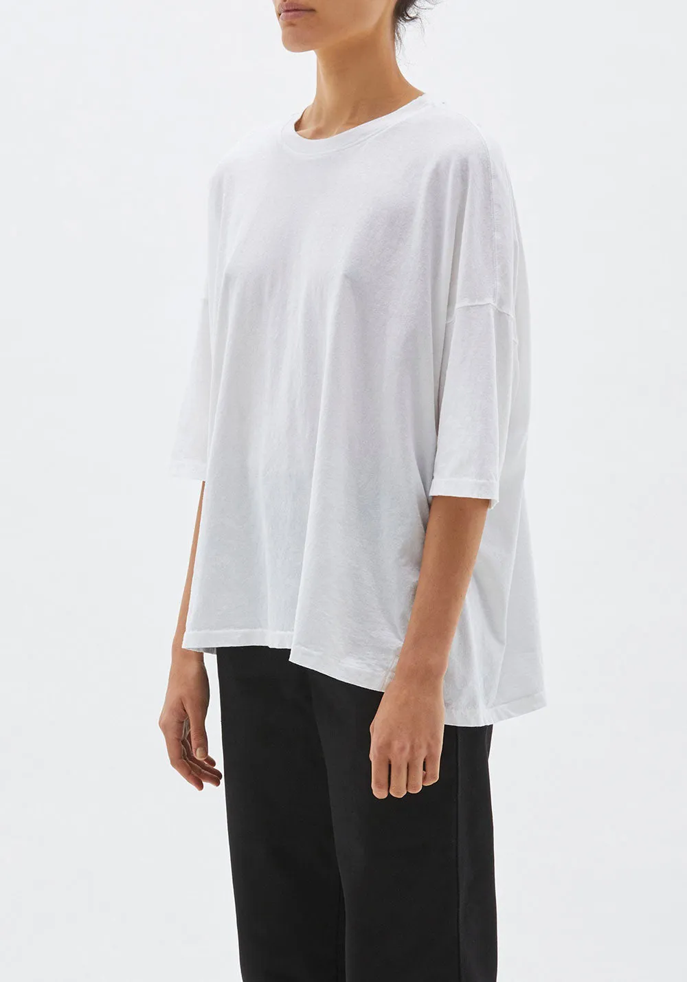 Slouch Side Step Short Sleeve T-Shirt White