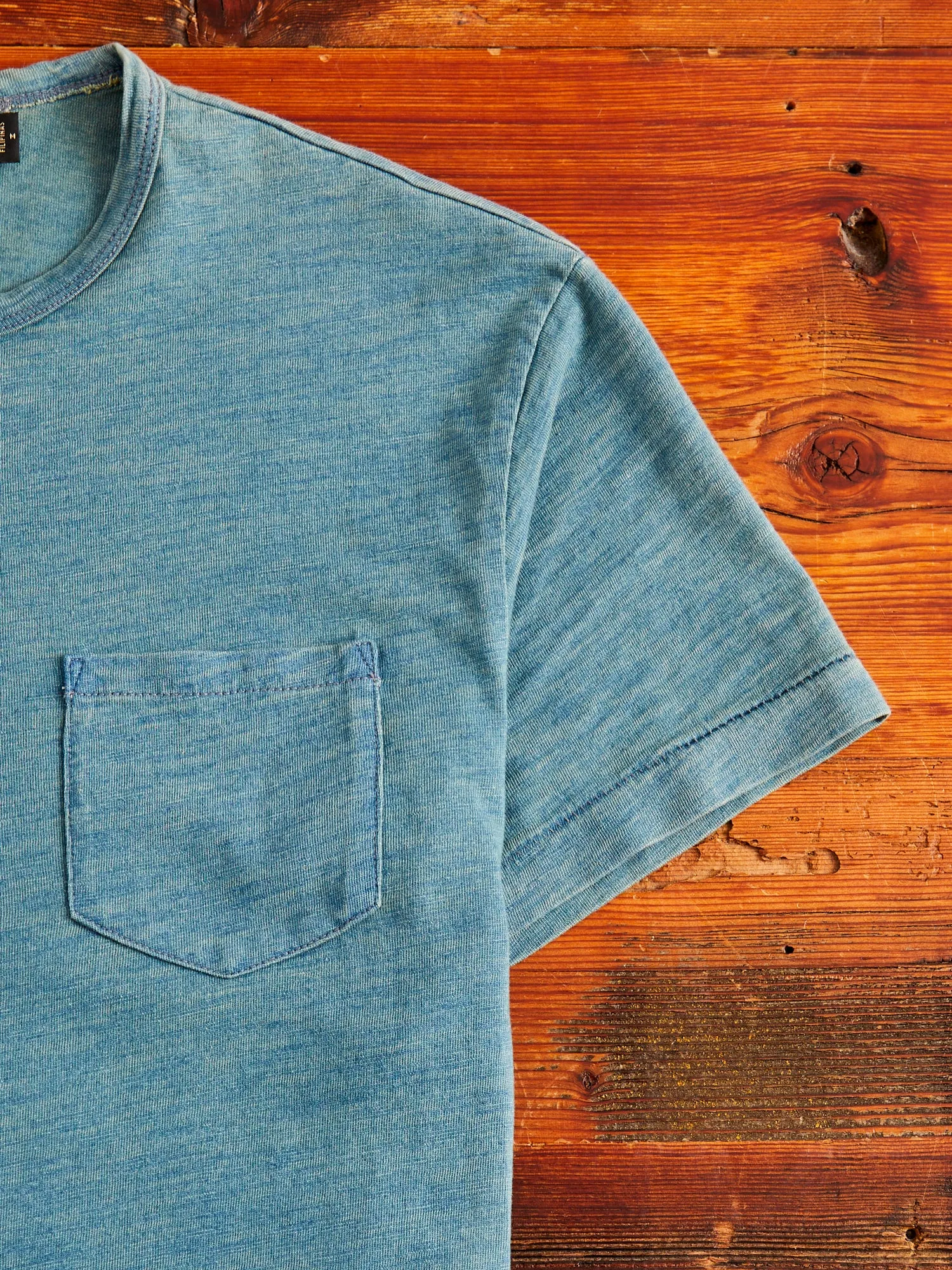 Slub Jersey Pocket T-Shirt in Washed Indigo
