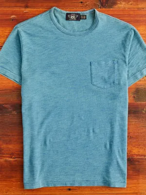 Slub Jersey Pocket T-Shirt in Washed Indigo