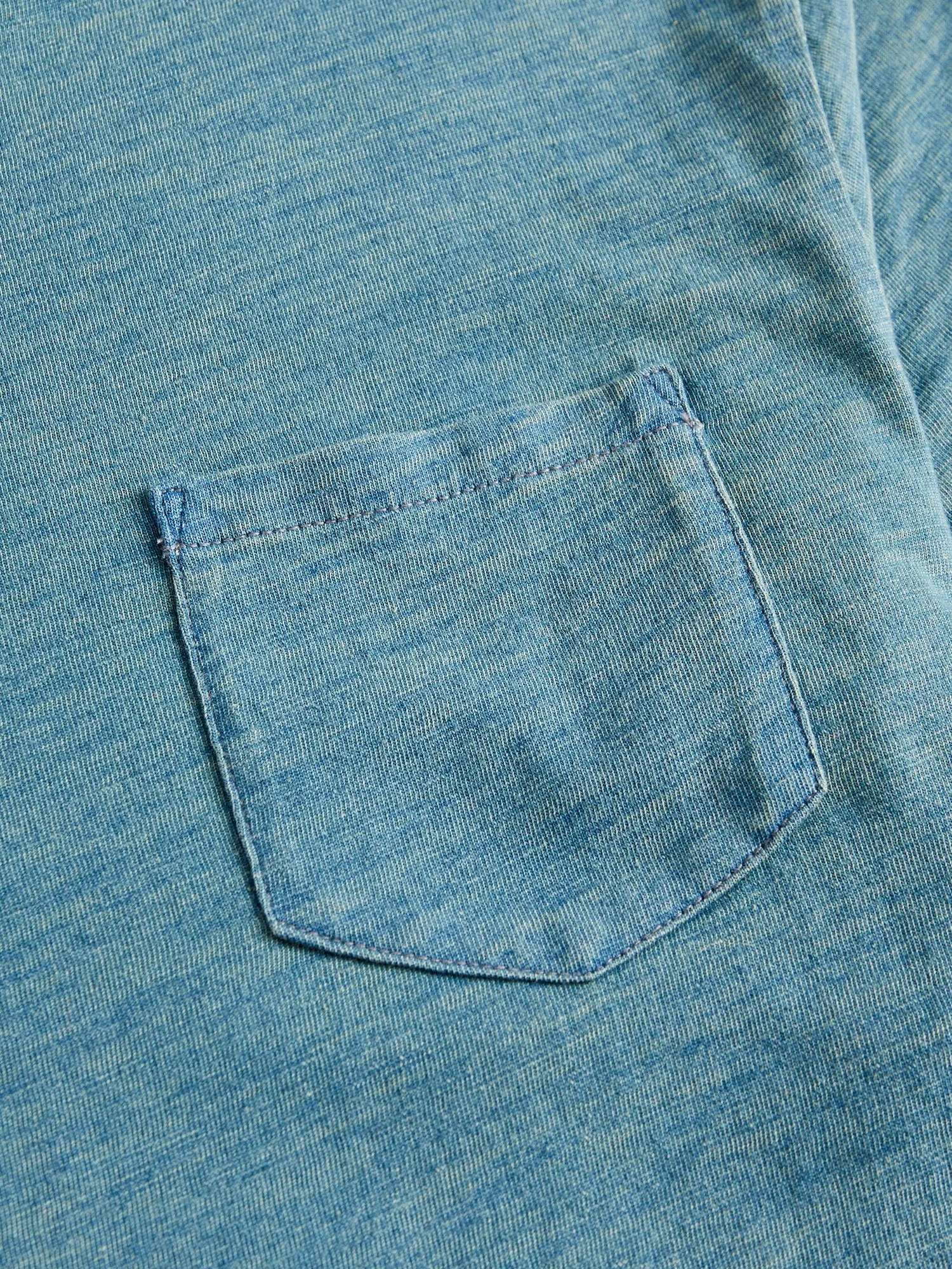 Slub Jersey Pocket T-Shirt in Washed Indigo