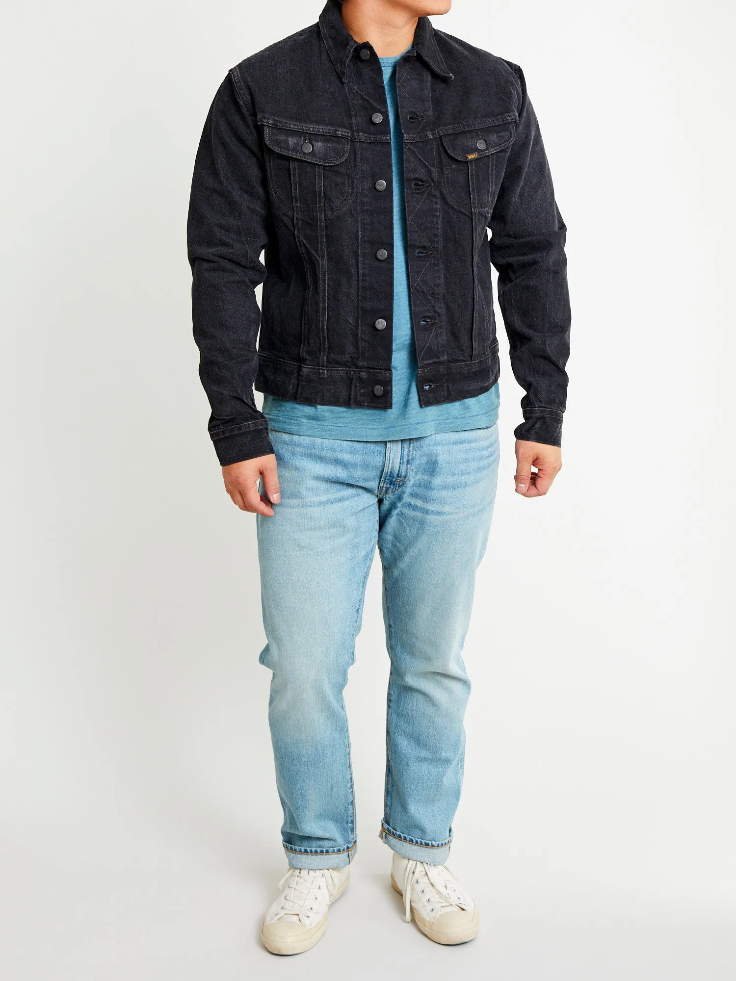 Slub Jersey Pocket T-Shirt in Washed Indigo