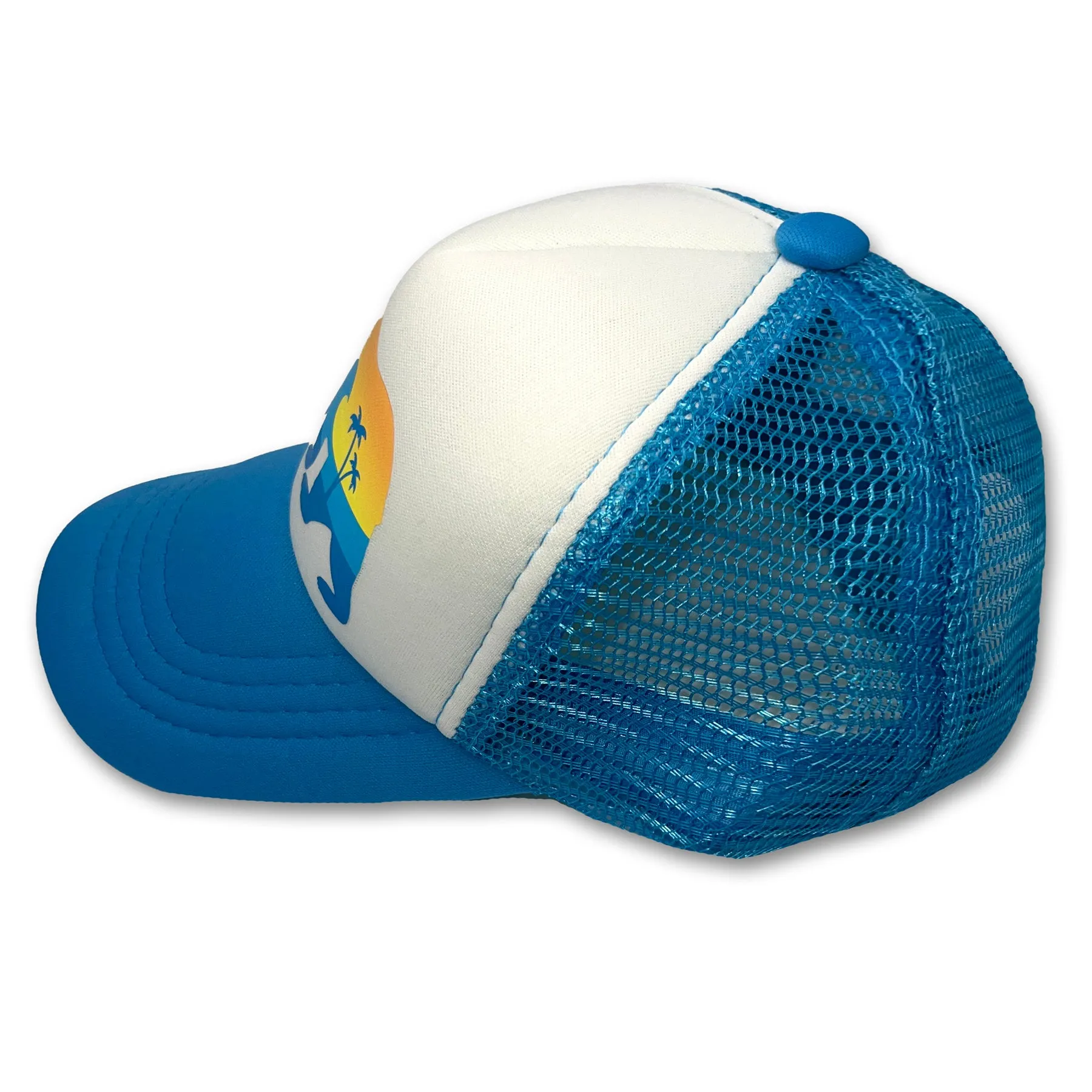 Sol Baby California Bear Aqua Trucker Hat