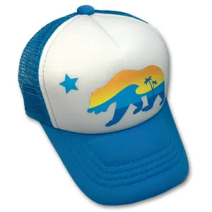 Sol Baby California Bear Aqua Trucker Hat