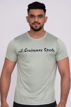 Solid Dye Round Neck T-Shirts Pista Firozi (D)