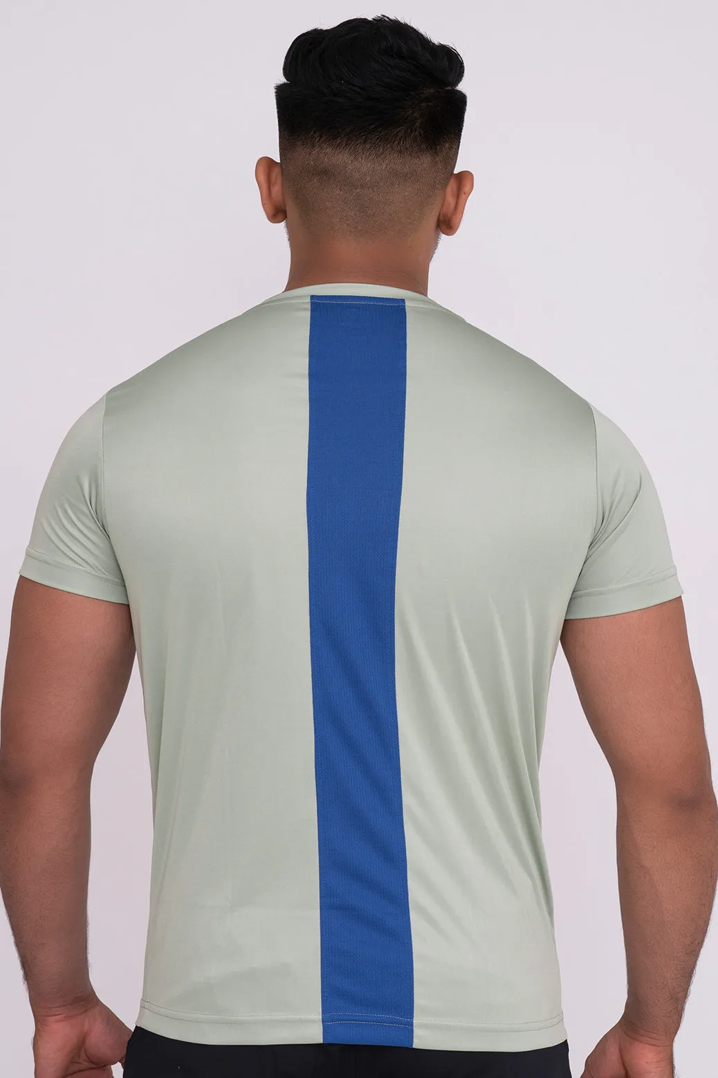 Solid Dye Round Neck T-Shirts Pista Firozi (D)
