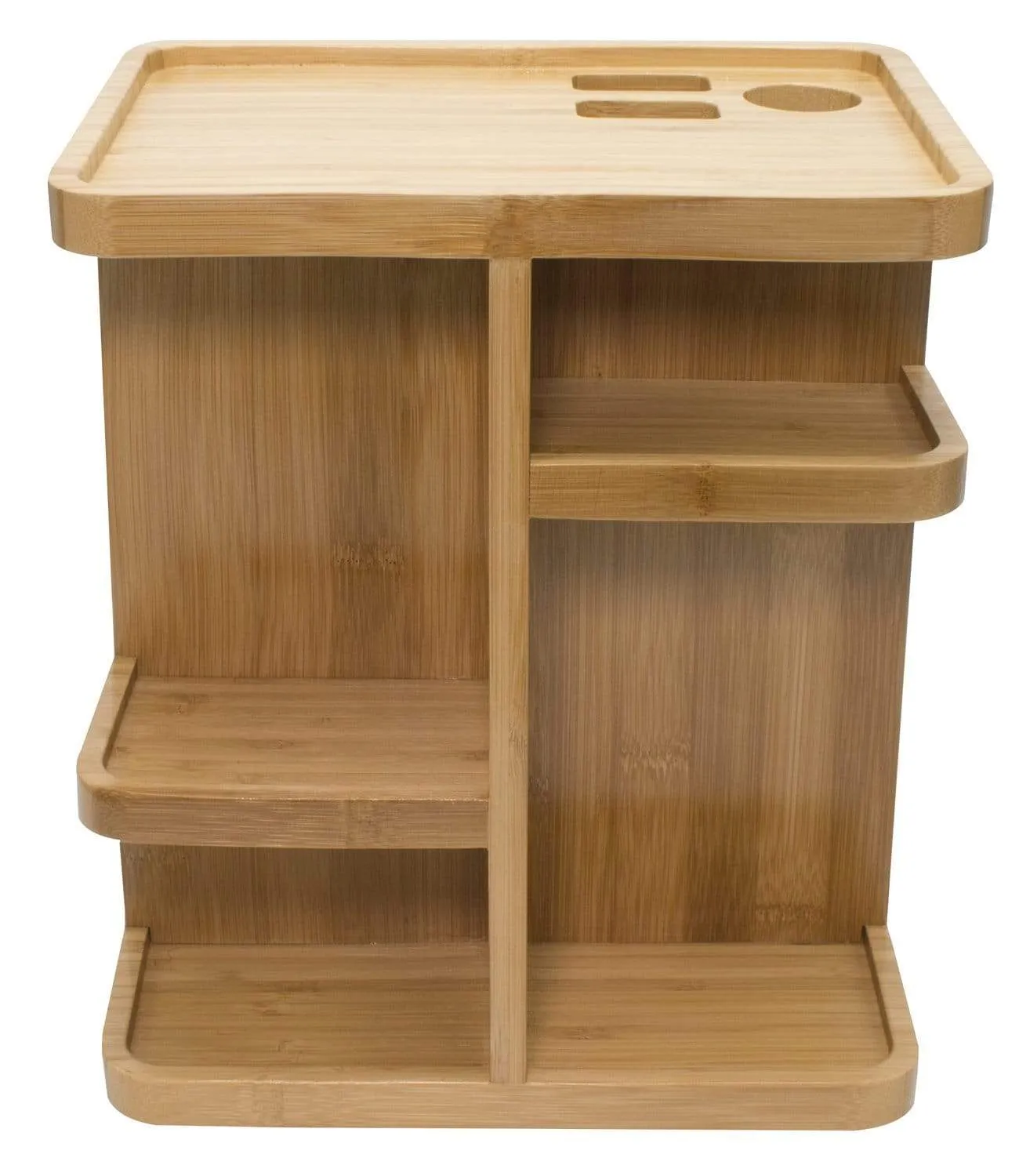 Sorbus 360° Bamboo Cosmetic Organizer, Multi-Function Storage Carousel for Makeup, Toiletries, and More - for Vanity, Desk, Bathroom, Bedroom, Closet, Kitchen