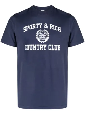 SPORTY & RICH T-shirts and Polos Blue