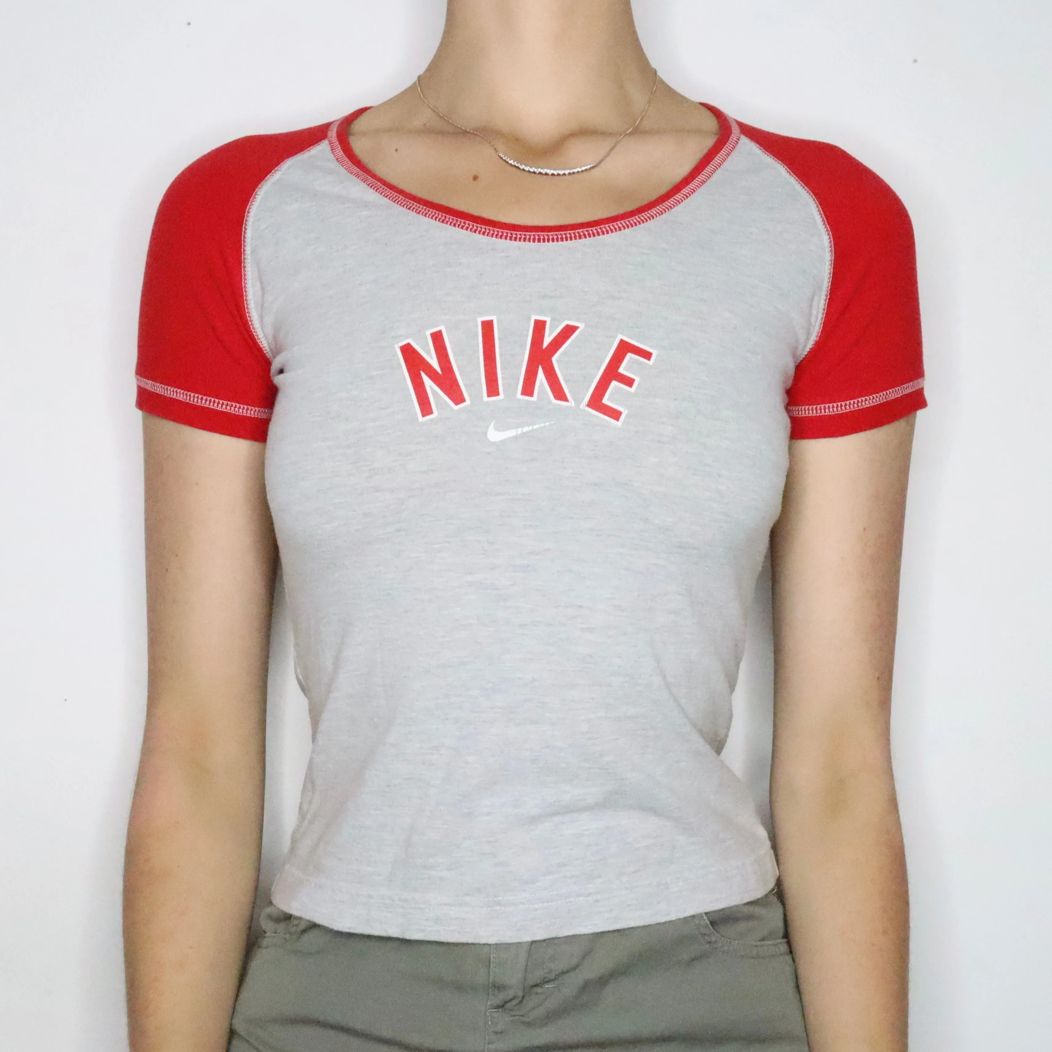 Sporty Nike Baseball Baby Tee (Small)