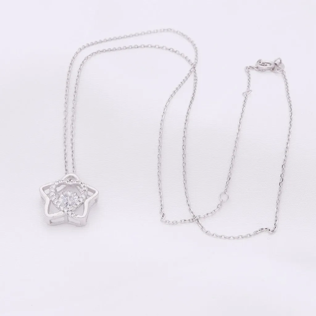 Star and Heart Sterling Silver Necklace