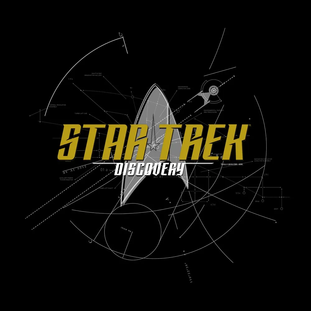 Star Trek: Discovery Logo Sketch Women's V-Neck T-Shirt