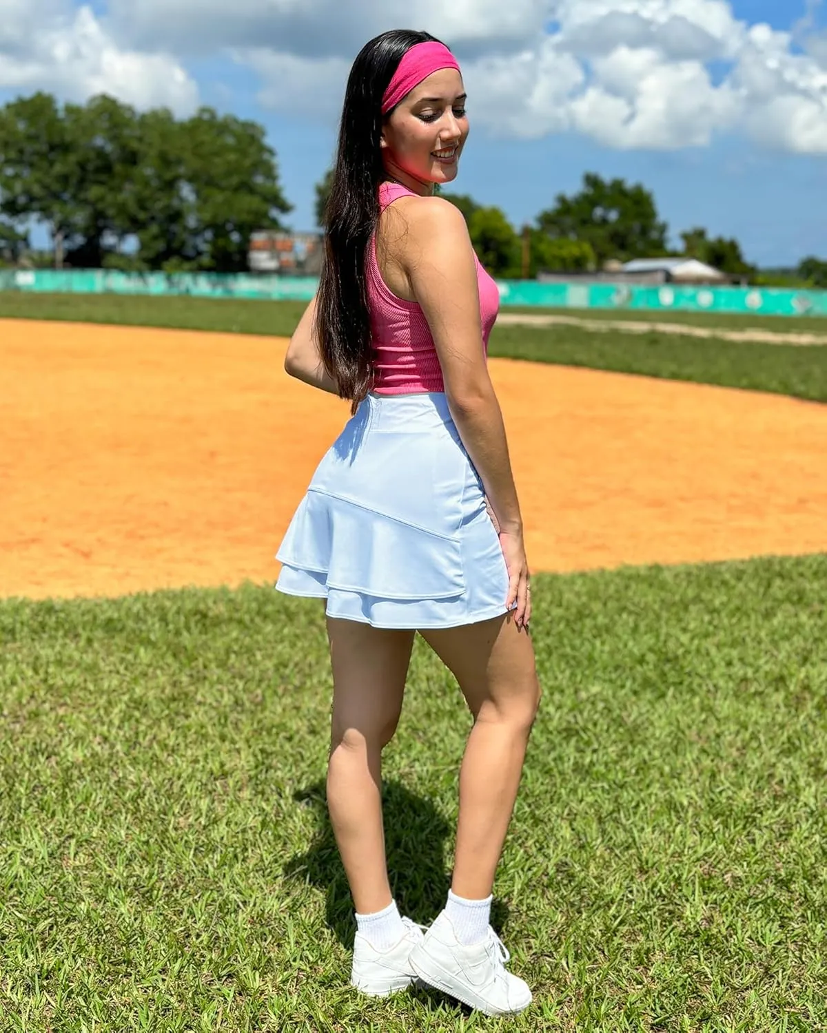 Stelle Tennis Skirts for Women Athletic Skirt with Shorts Golf Skort Pocket High Waisted Skorts Workout Pickleball