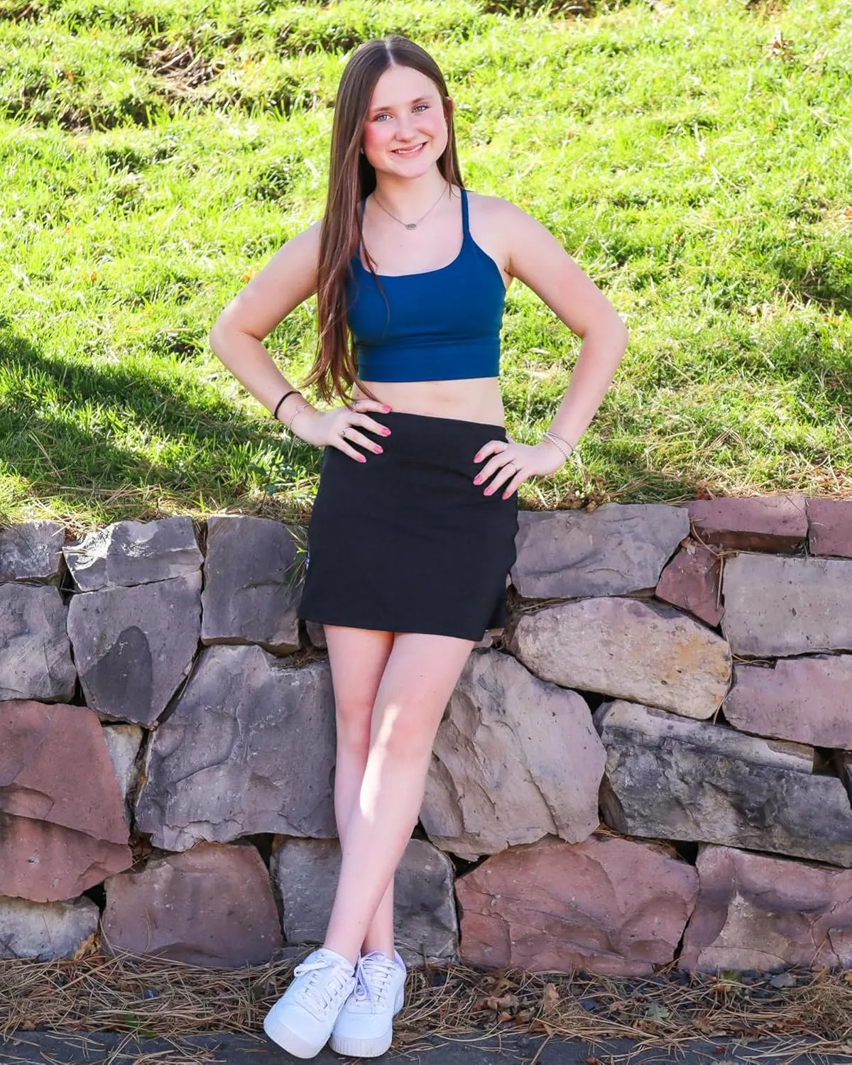 Stelle Tennis Skirts for Women Athletic Skirt with Shorts Golf Skort Pocket High Waisted Skorts Workout Pickleball
