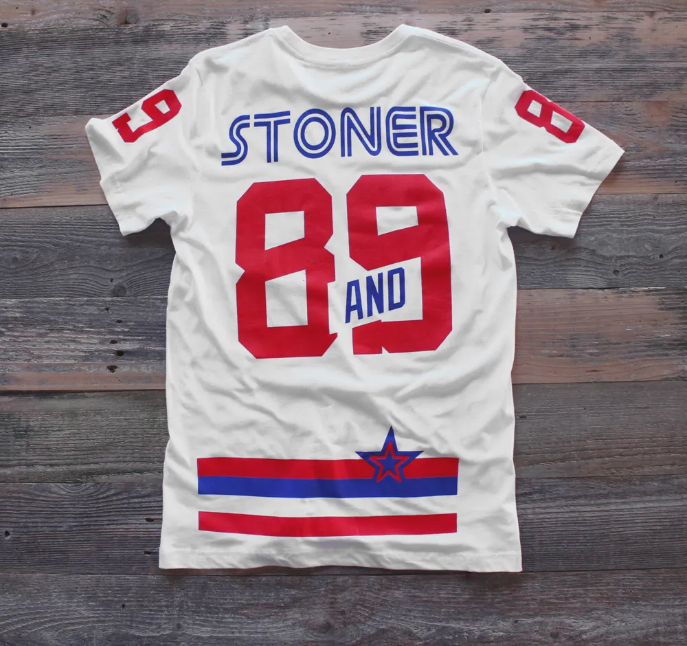 Stoner Hockey Jersey Tee White