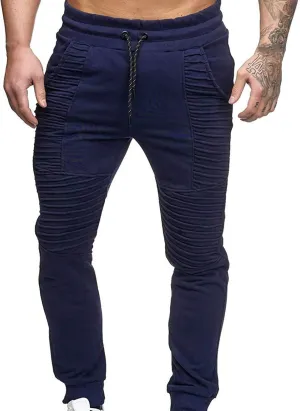 Stretch Fit Cargo Work Pants for Men 2023 Drawstring Hiking Jogger Athletic Pants Casual Beam Feet Sweatpants