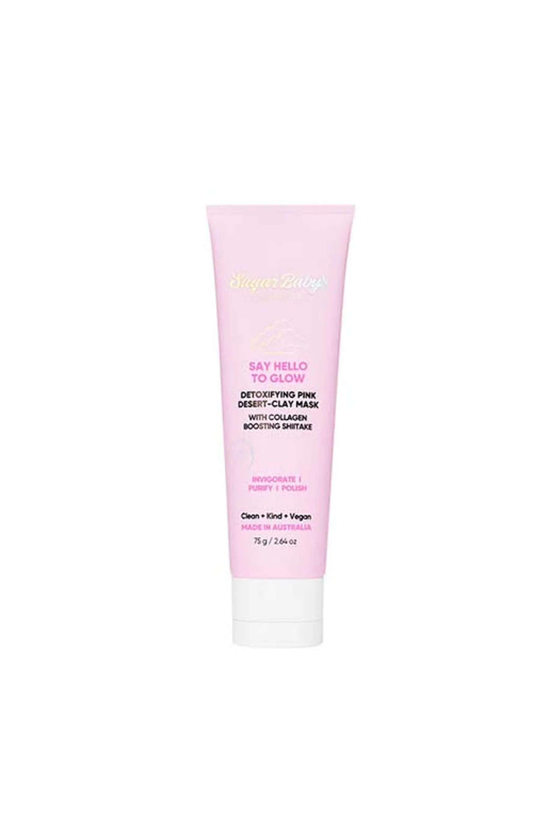 SUGAR BABY Say Hello To Glow Detoxifying Pink Desert Clay Mask 75g