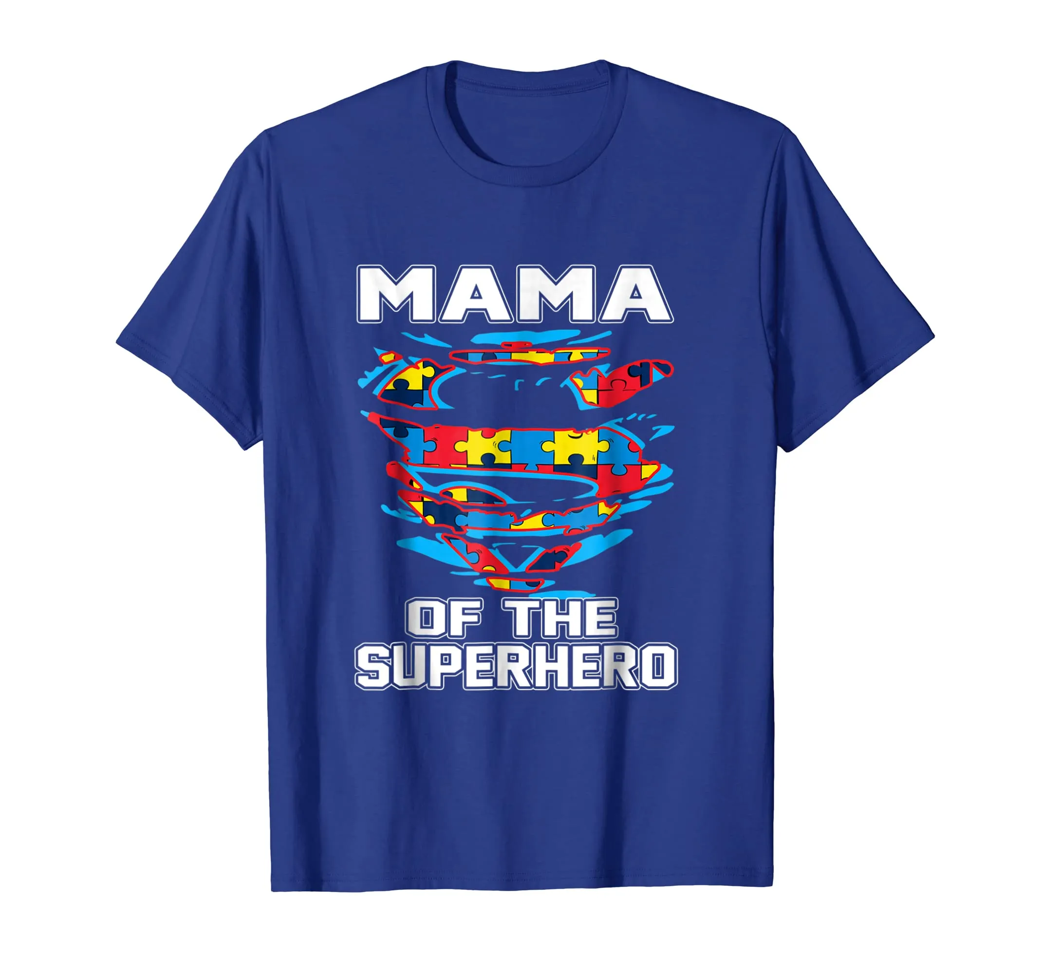Super Mama Tshirt Autism Awareness Gift Mother Superhero