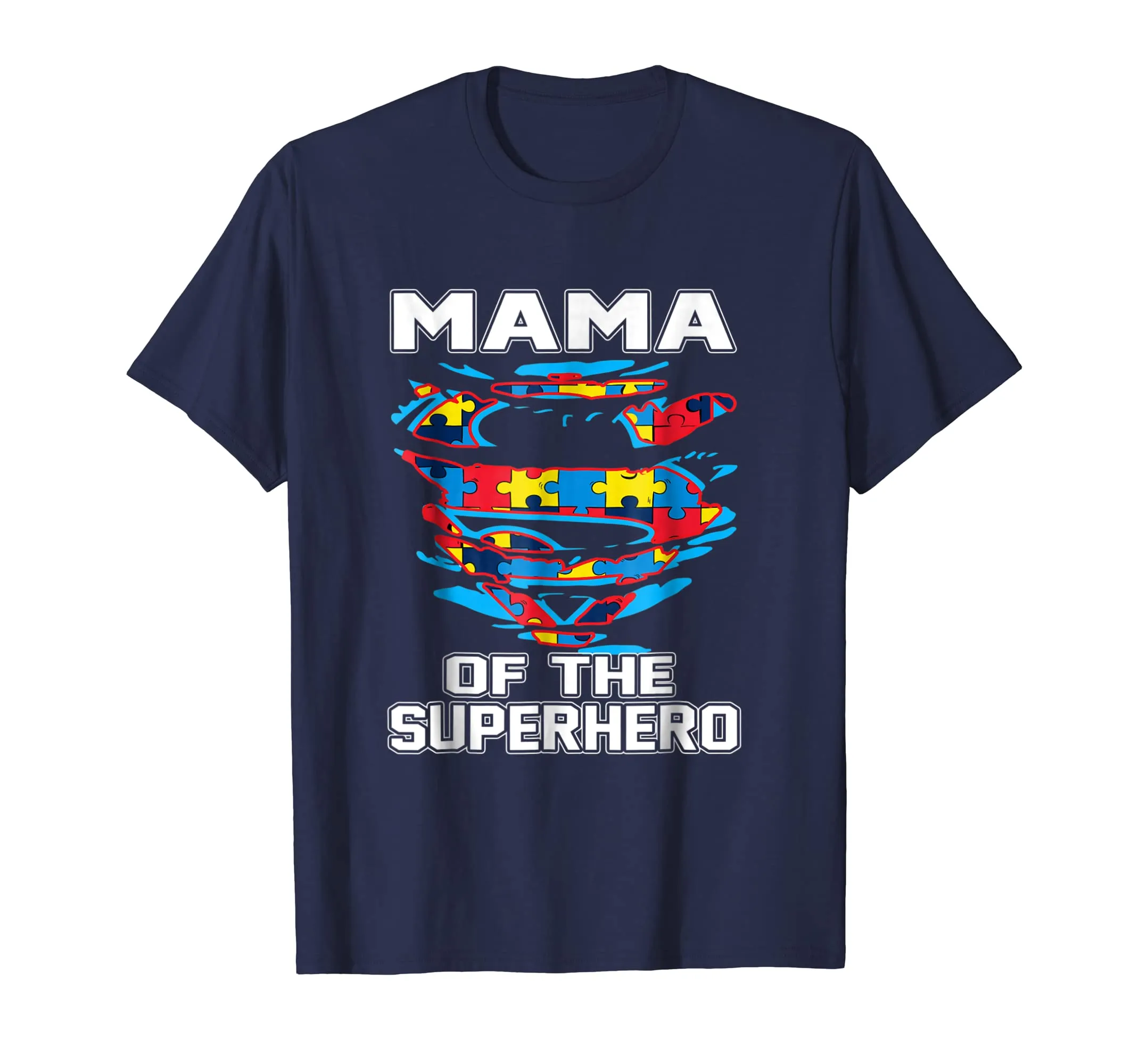 Super Mama Tshirt Autism Awareness Gift Mother Superhero