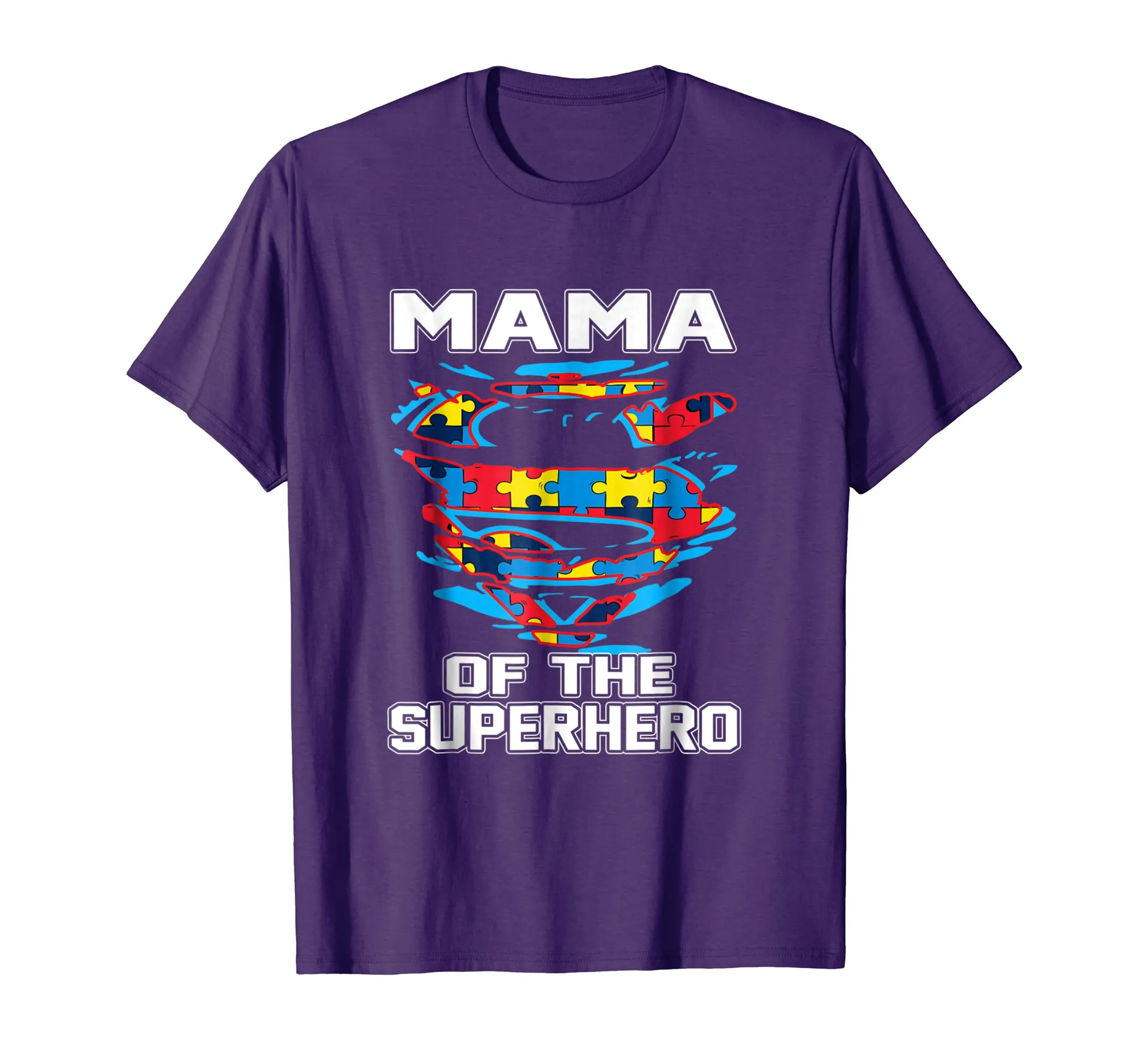 Super Mama Tshirt Autism Awareness Gift Mother Superhero