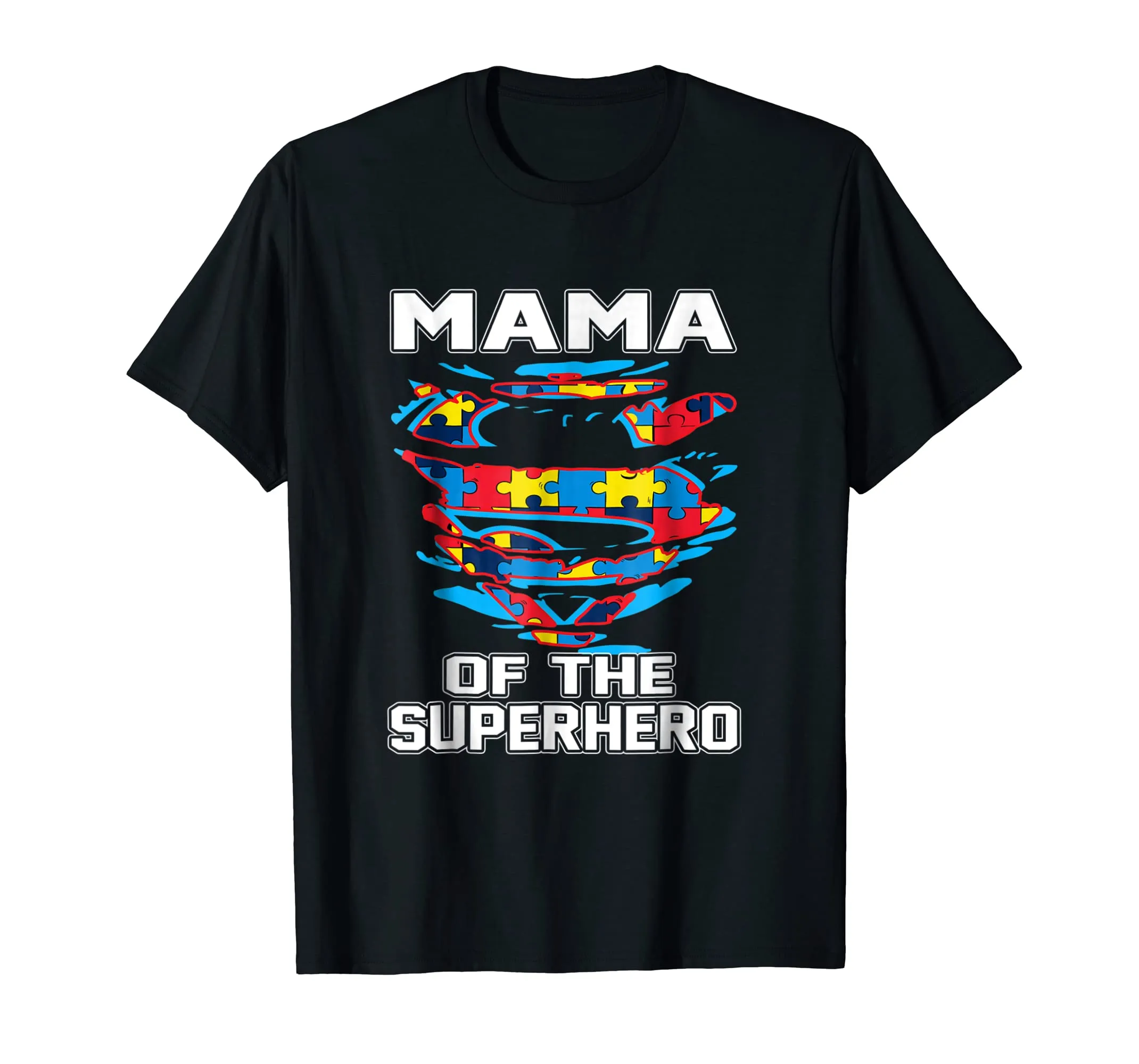 Super Mama Tshirt Autism Awareness Gift Mother Superhero