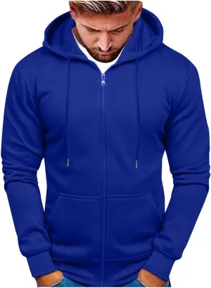 Sweatshirts for Men Hoodies Zipper,Mens Hooded Sweatshirts Fleece Hoodies Athletic Winter Long Sleeve Zip Up Pullover