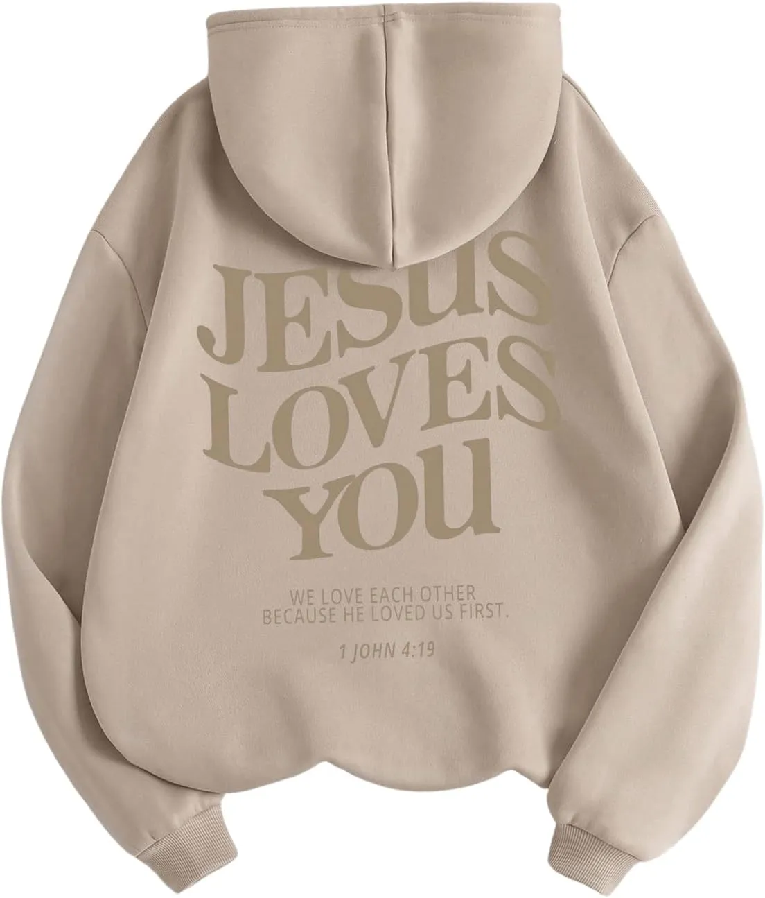 SweatyRocks Women's Letter Graphic Drawstring Hoodies Long Sleeve Pullovers Sweatshirts Tops