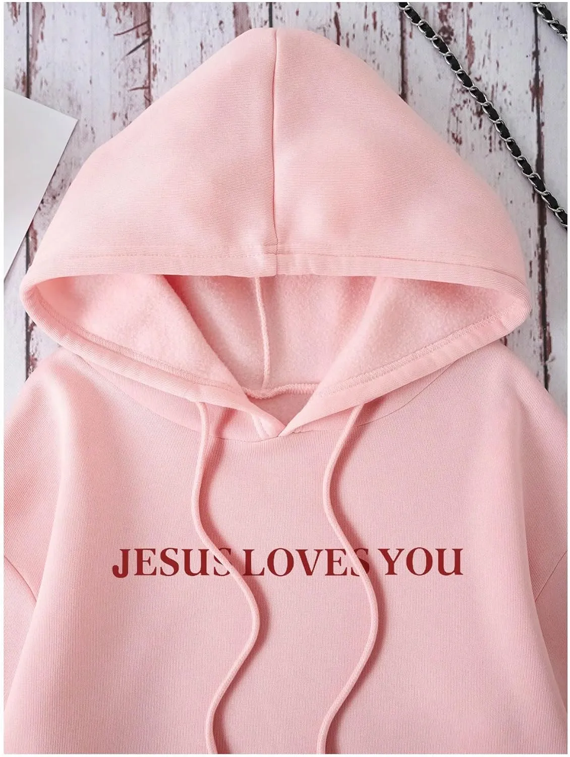 SweatyRocks Women's Letter Graphic Drawstring Hoodies Long Sleeve Pullovers Sweatshirts Tops