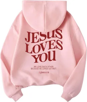 SweatyRocks Women's Letter Graphic Drawstring Hoodies Long Sleeve Pullovers Sweatshirts Tops
