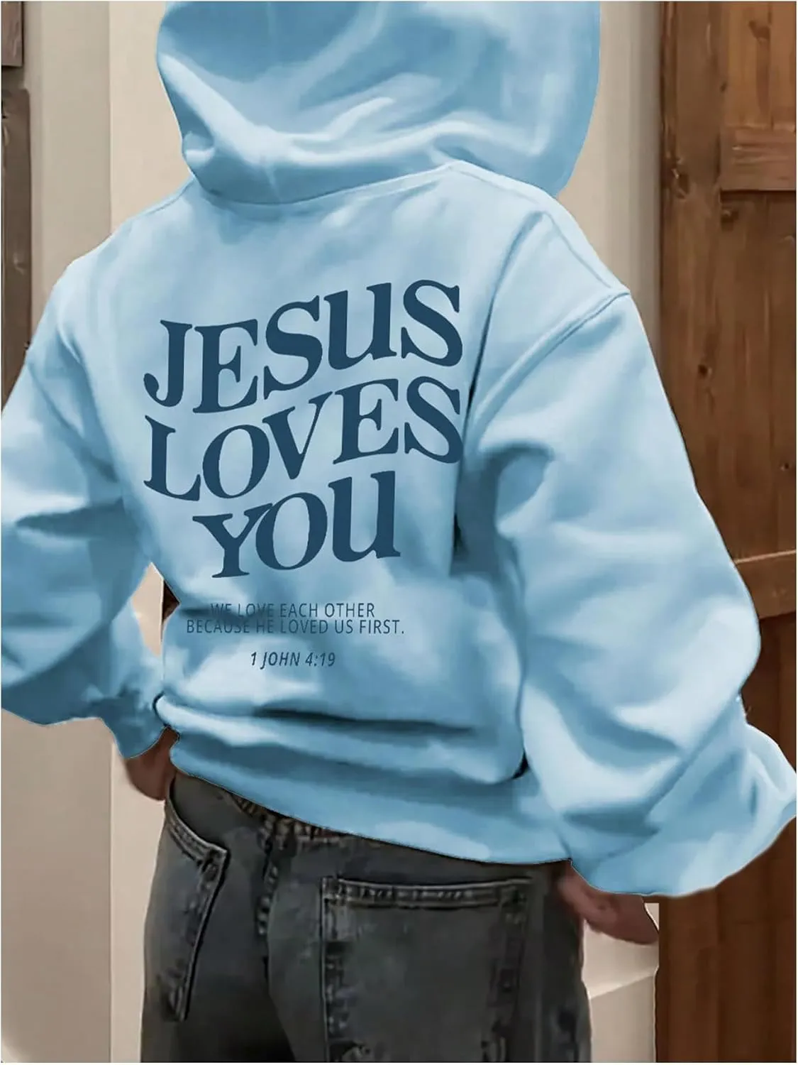 SweatyRocks Women's Letter Graphic Drawstring Hoodies Long Sleeve Pullovers Sweatshirts Tops