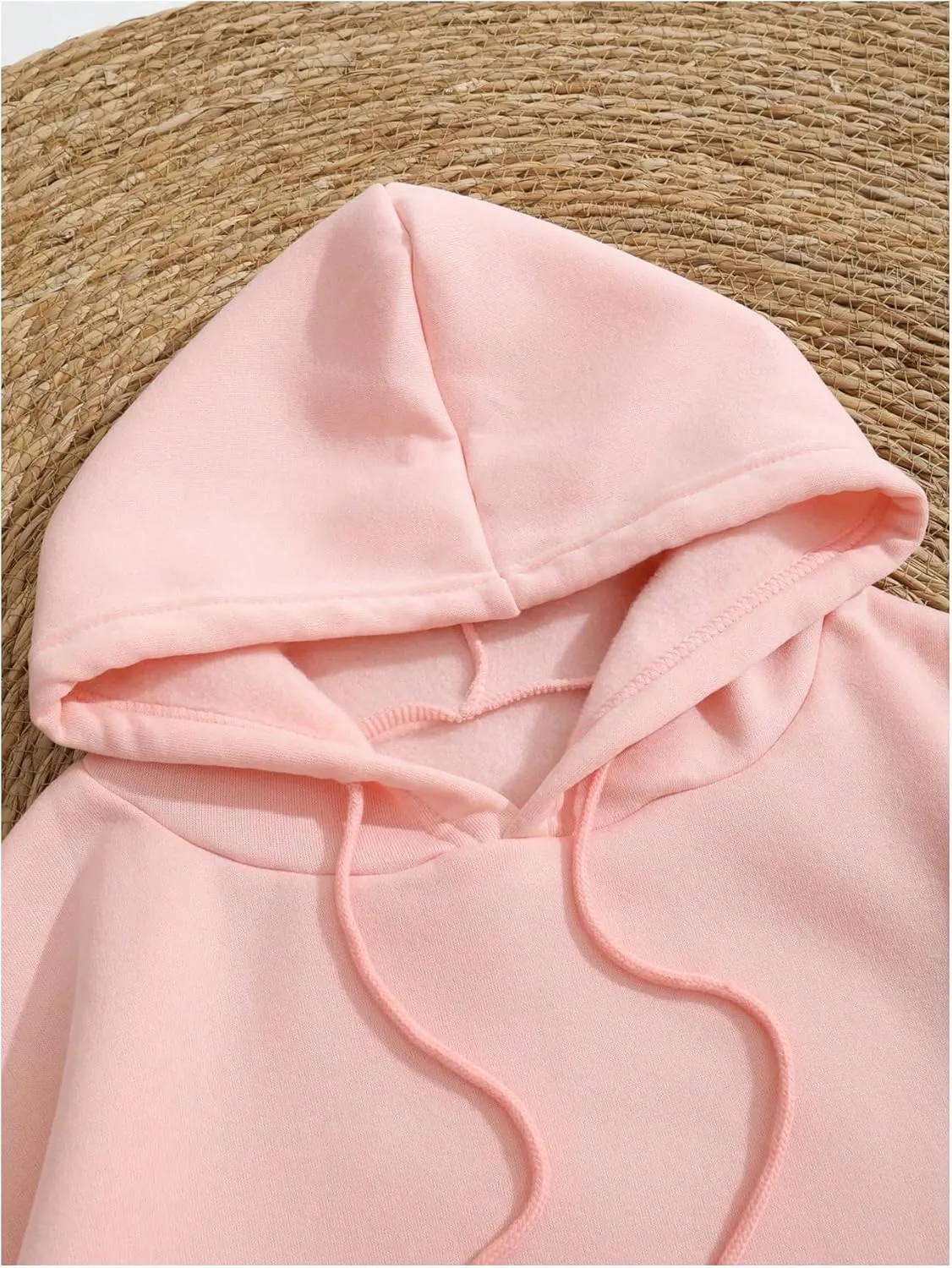 SweatyRocks Women's Letter Graphic Drawstring Hoodies Long Sleeve Thermal Pullovers Sweatshirts