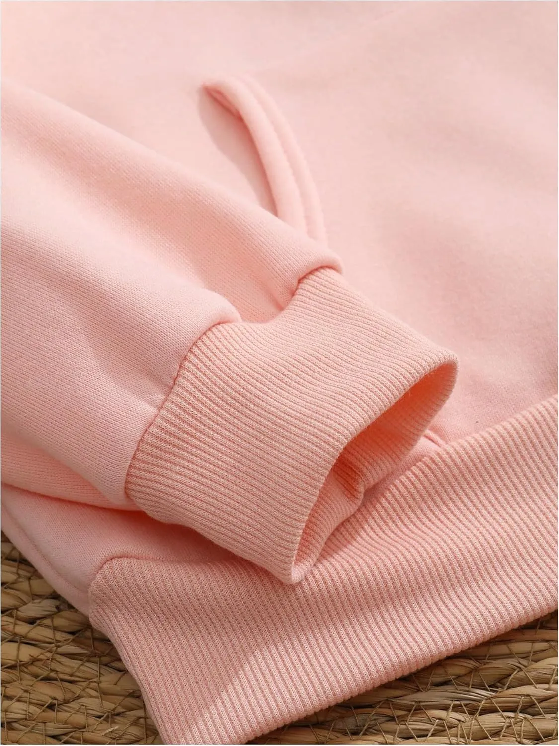SweatyRocks Women's Letter Graphic Drawstring Hoodies Long Sleeve Thermal Pullovers Sweatshirts