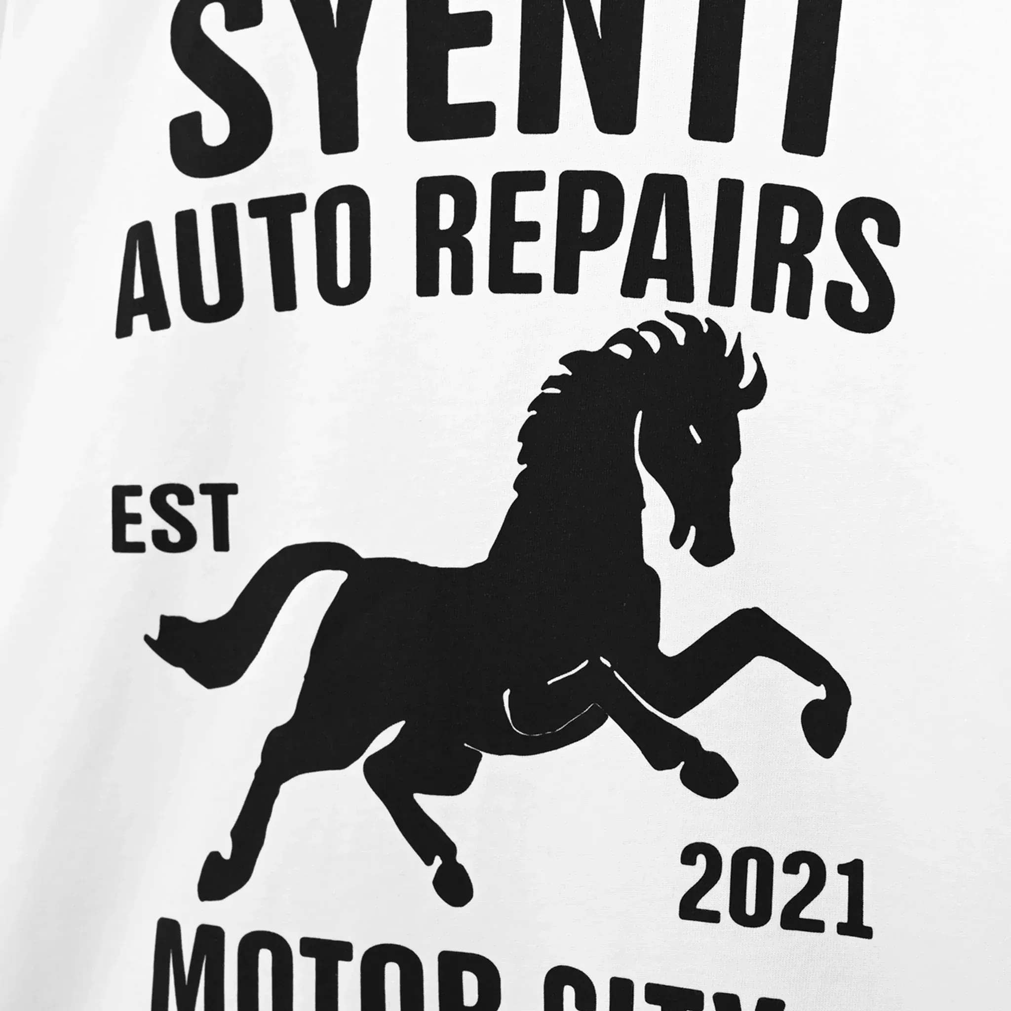 Syenti Motor City Long-Sleeved Off White T Shirt