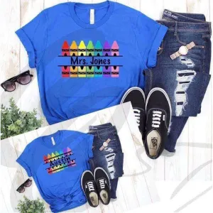 Teacher/ Youth -Cute Crayon Personalized
