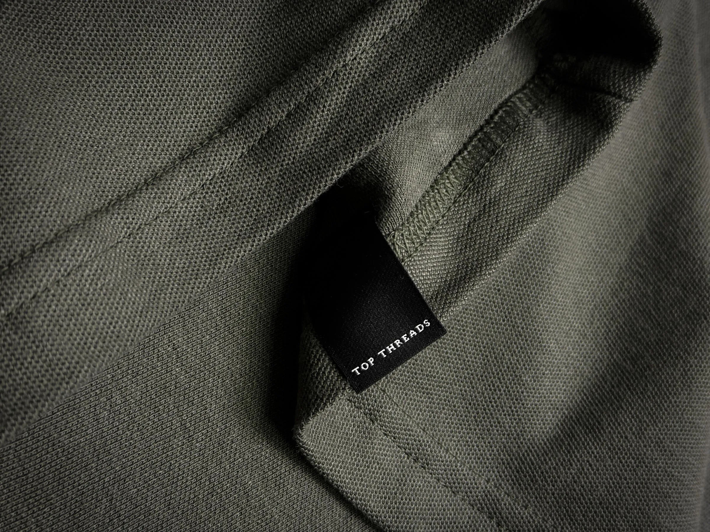 Textured Mockneck Tee - Olive