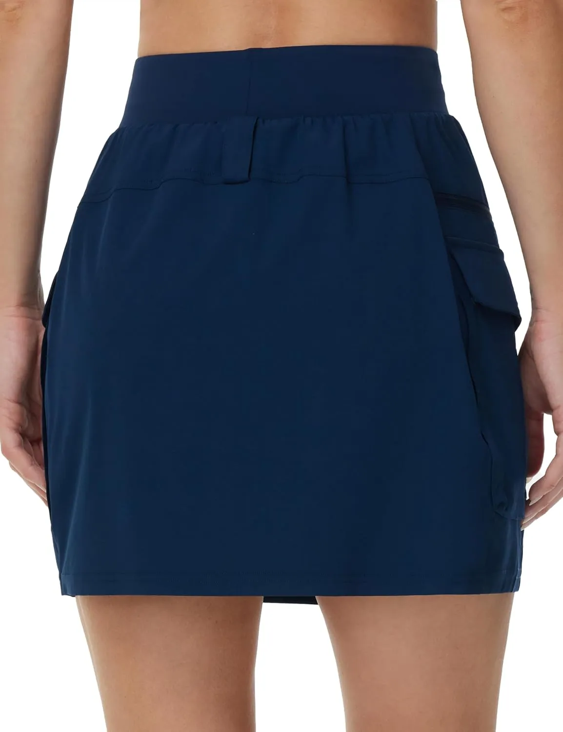 THE GYM PEOPLE Women's Quick Dry Hiking Cargo Skorts Lightweight Drawstring Athletic Golf Skirts Built-in Shorts with Pockets