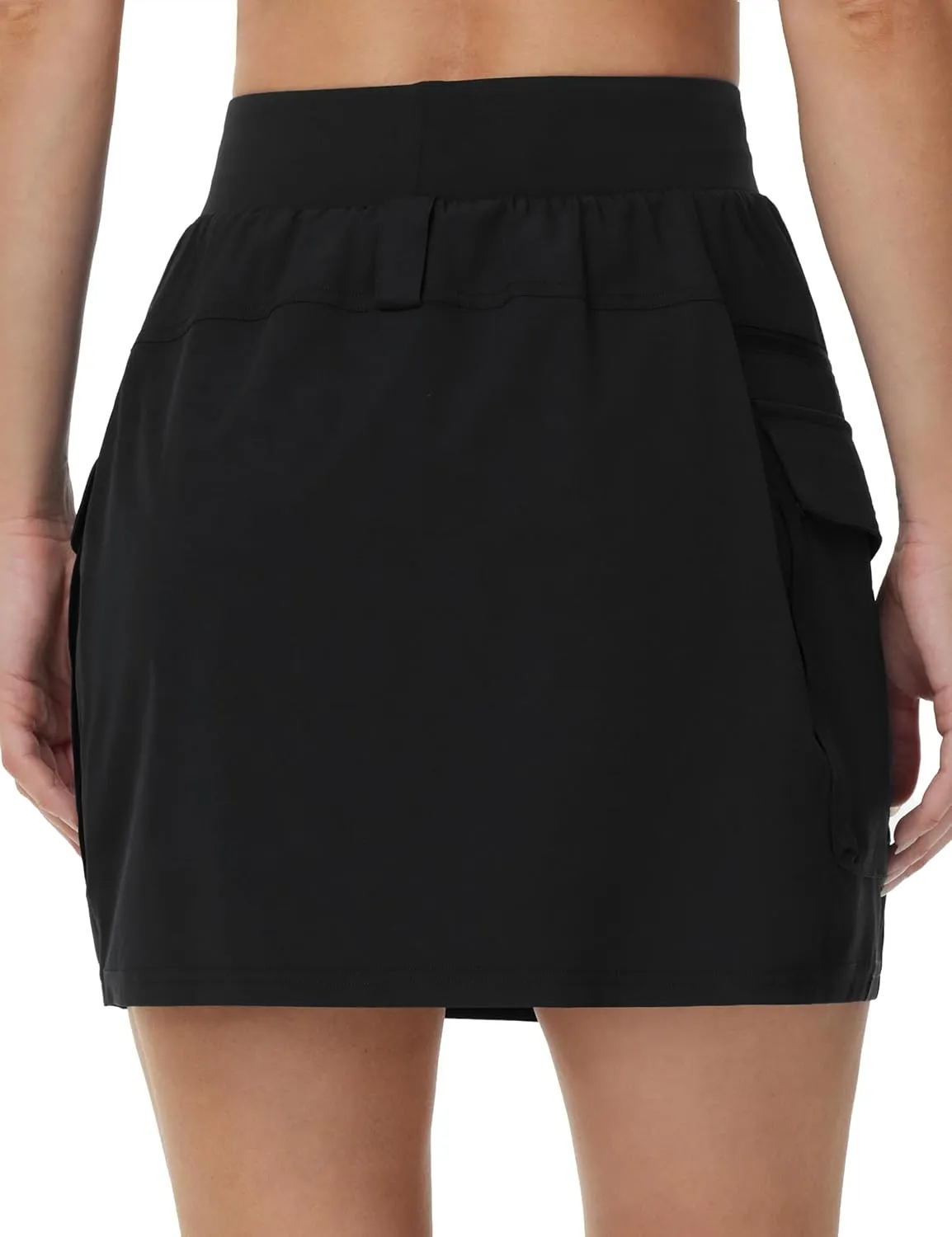 THE GYM PEOPLE Women's Quick Dry Hiking Cargo Skorts Lightweight Drawstring Athletic Golf Skirts Built-in Shorts with Pockets