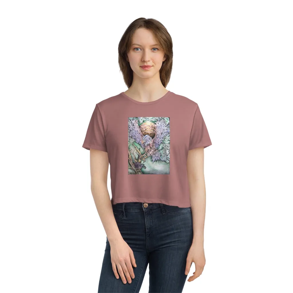 The Key Women's Flowy Cropped Tee