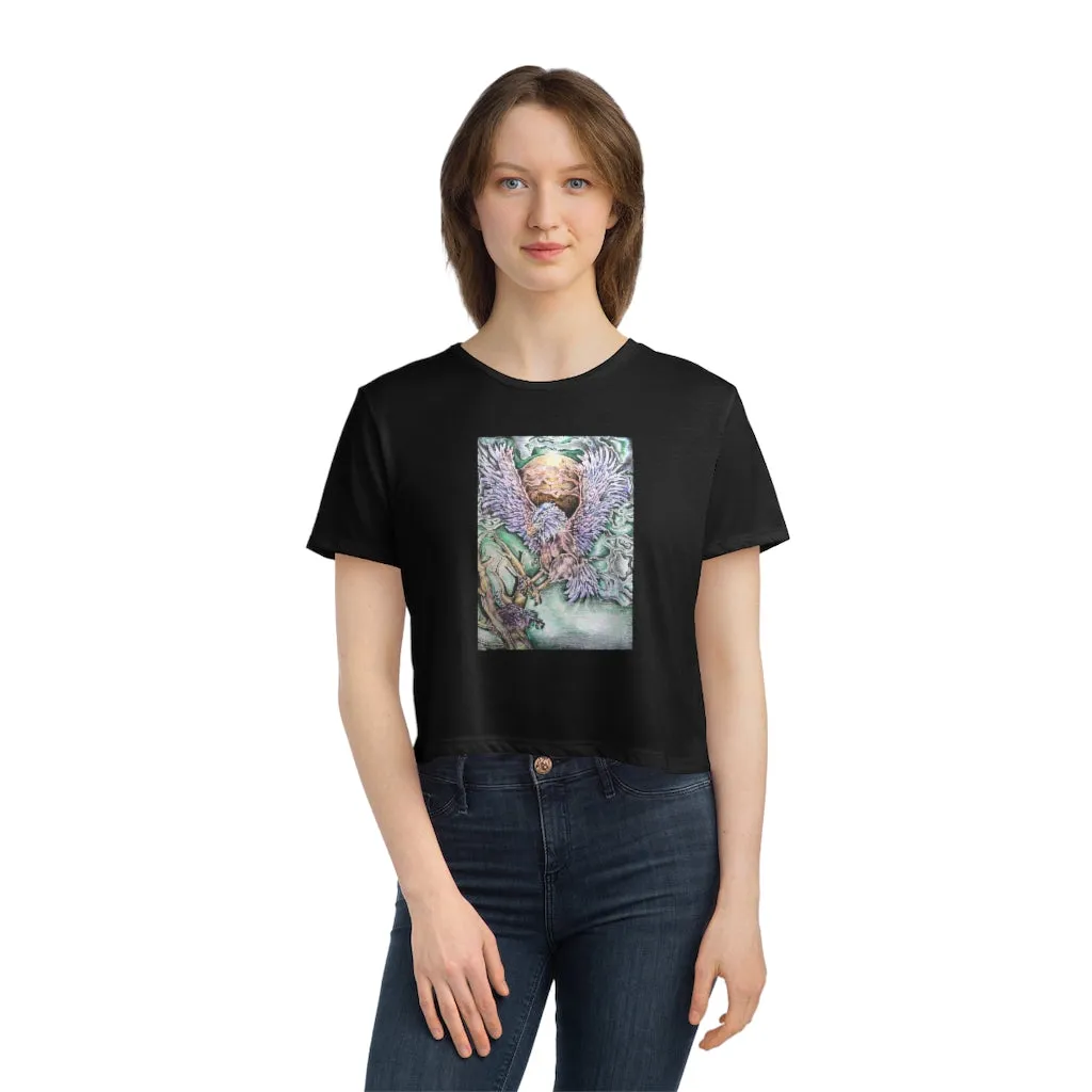 The Key Women's Flowy Cropped Tee