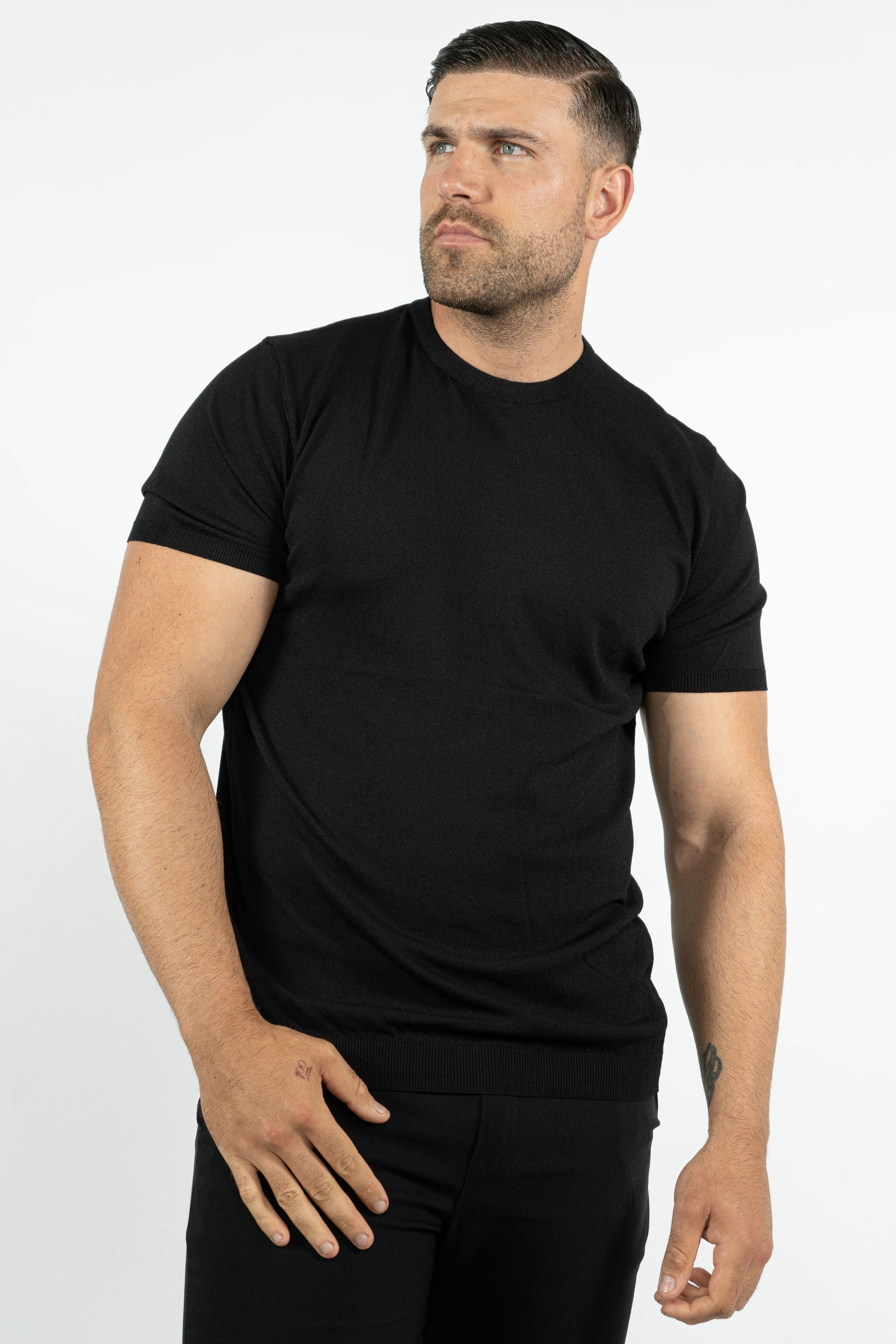 THE LUCA - KNITTED SLIM FIT T-SHIRT
