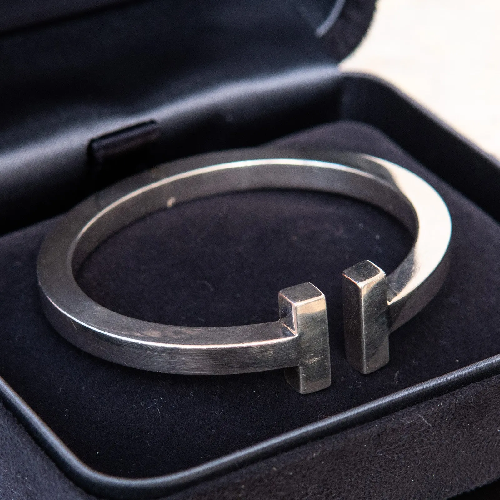 Tiffany T Silver Bangle Bracelet