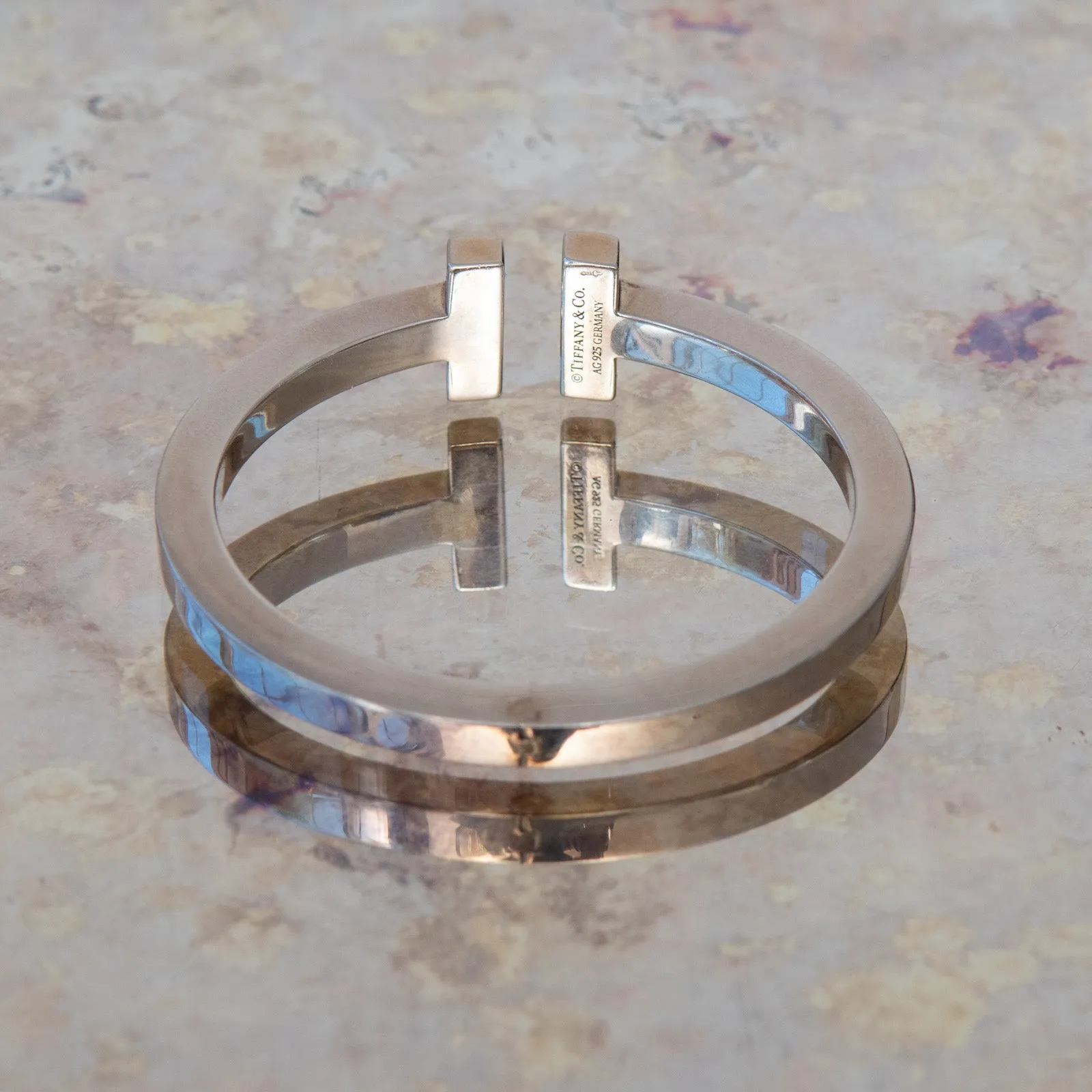 Tiffany T Silver Bangle Bracelet