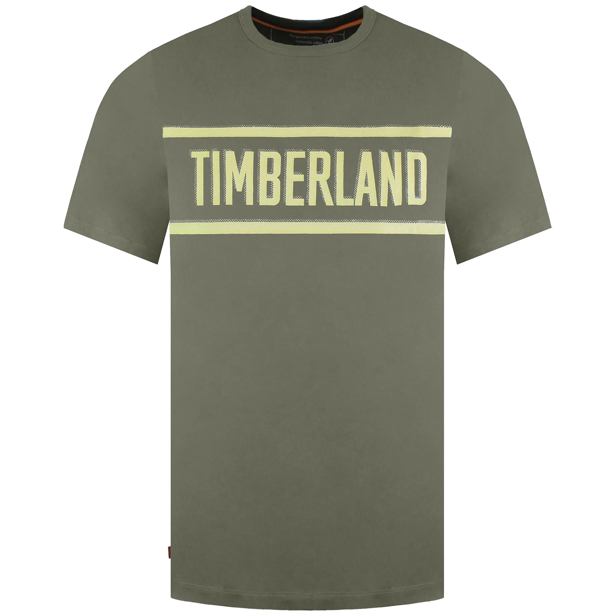 Timberland Branded Mens Green T-Shirt